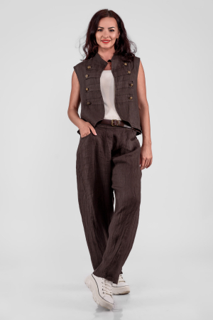 Vesta maro din in 100% cu influente military chic [2]