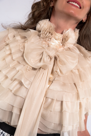 Bluza voal foarte fin bej [1]