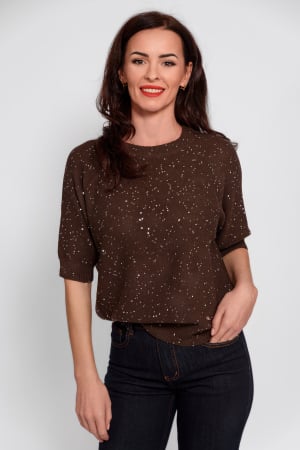 Pulovere - Bluza din tricot cu paiete