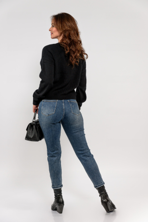 Pulover gros cu model impletit si perle [2]