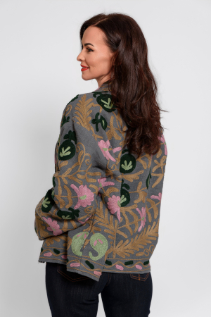 Jacheta bumbac 100% cu broderie decorativa [2]