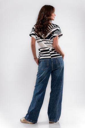 Tricou bumbac cu imprimeu geometric [1]