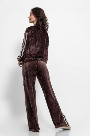 Compleu casual catifea maro [1]