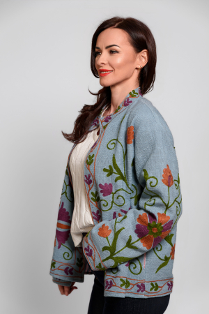 Jacheta bumbac 100% cu broderie decorativa [1]
