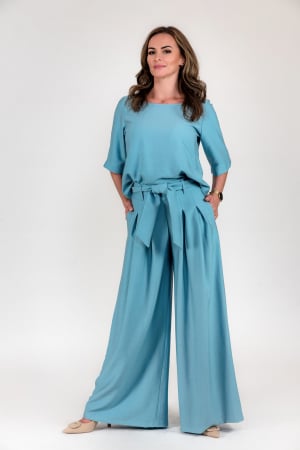 Compleuri cu pantaloni - Compleu din vascoza albastru