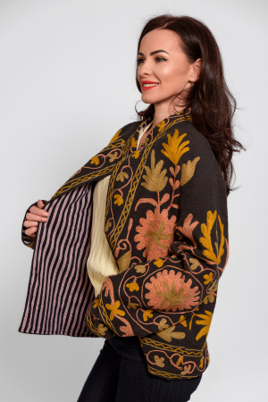 Jacheta bumbac 100% cu broderie decorativa [2]