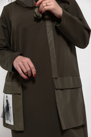 Rochie  oliv  marime mare cu aplicatie balerina [6]