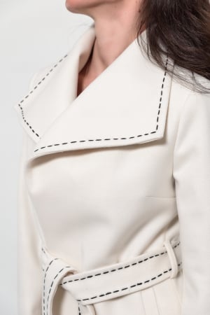 Jacheta stofa cu cordon si cusaturi ornamentale [3]