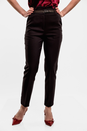 Pantaloni - Pantaloni conici, slit pe lateral, buzunare oblice