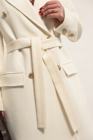 Palton ivoire stofa cu casmir la doua randuri de nasturi [3]