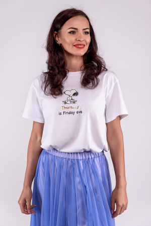 Colectia Noua - Tricou  oversize bumbac 'thursday'