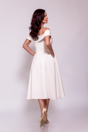 Rochie Bridgerton cu decolteu romantic peste umeri [1]
