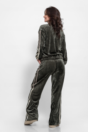 Compleu casual catifea oliv [2]