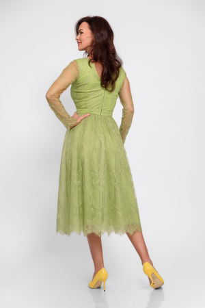 Rochie Effect dantela fina chantilly_verde fistic [2]