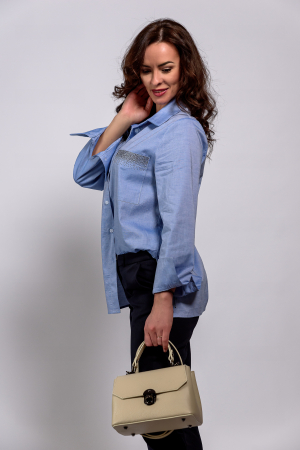 Camasa bumbac 100% cu ștrasuri la buzunare [3]