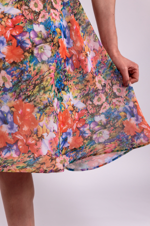 Rochie scurta petrecuta la spate_flori multicolora [4]