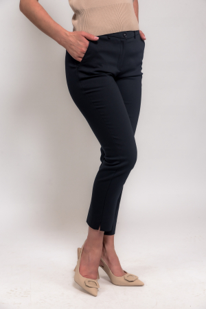 Pantaloni - Pantaloni bleumarin stofa italiana