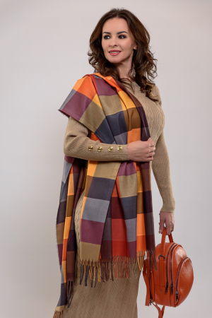 Fulare - esarfa casmir multicolora carouri