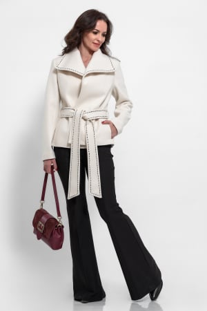 Paltoane/Geci - Jacheta stofa cu cordon si cusaturi ornamentale