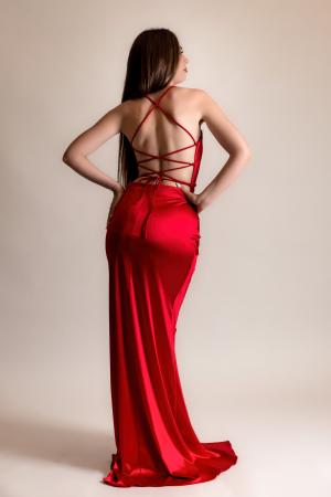 Rochie de ocazie cu inchidere gen corset la spate [1]