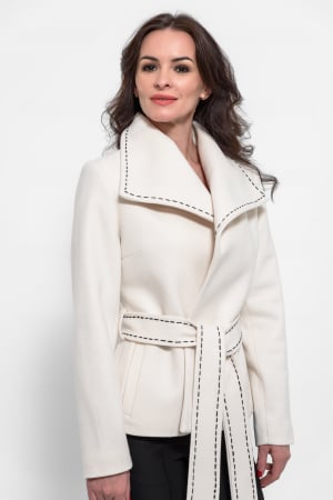 Jacheta stofa cu cordon si cusaturi ornamentale [1]