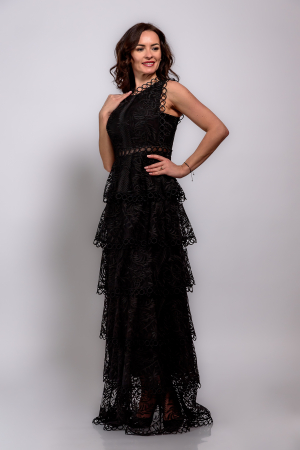 Rochie de ocazie lunga romantica din dantela cu detalii rafinate [1]