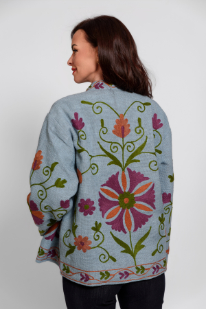 Jacheta bumbac 100% cu broderie decorativa [2]