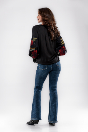 Bluza cu broderie si dantela de bumbac [4]