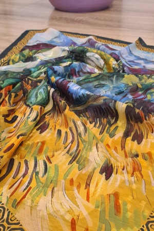 Esarfe - Când arta întâlnește luxul – eșarfa care atrage toate privirile