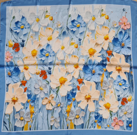 Rafinament în relief – flori 3D pe mătase fină [1]