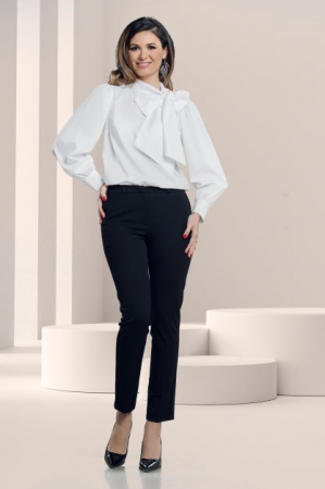 Pantaloni Effect bleumarin office conici [1]