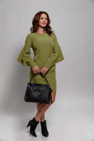 Rochii elegante - Rochie Effect cu maneci ample - verde lime