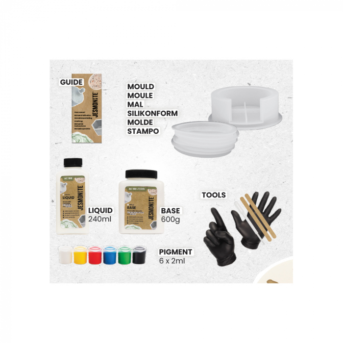 Jesmonite ac100 SET Suport si 4 Coastere [3]
