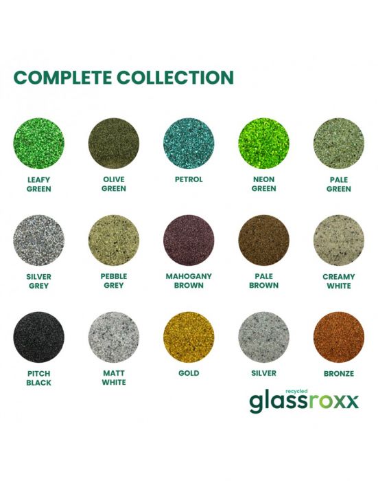 Granule din sticla reciclata GlassRoxx 500 gr Oxide Red [2]