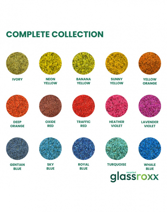 Granule din sticla reciclata GlassRoxx 500 gr Oxide Red [3]