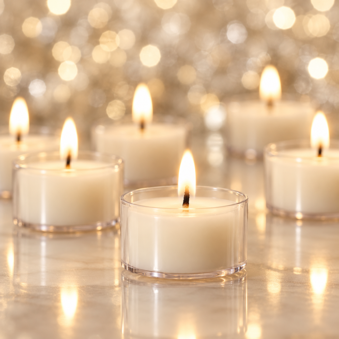 Set 20 recipiente transparente pentru lumanari tealight [3]