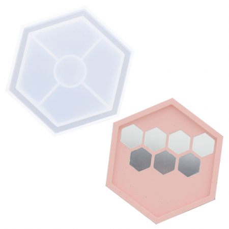 Jesmonite ac100 minikit coaster matrita patrata hexagon [2]