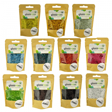 Jesmonite AC730 - Granule din sticla reciclata GlassRoxx 500 gr