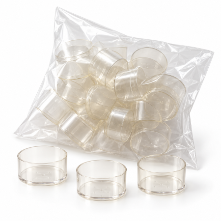 Lumanari - Set 20 recipiente transparente pentru lumanari tealight