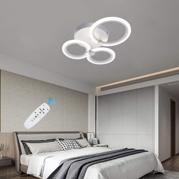 EVL300-DL75L043 LUSTRA LED CERCURI 40W CU 3 BRATE 3 CULORI+IR 440mm x 150mm [1]