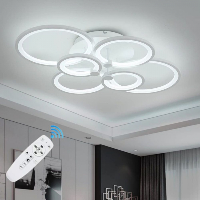 EVL305-DL75L046 LUSTRA LED CERCURI 100W CU 6 BRATE 3 CULORI+IR 830mm x 140mm [2]