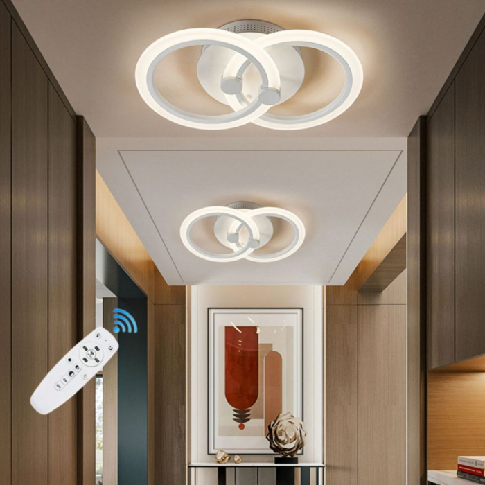 EVL299-DL75L042 LUSTRA LED CERCURI 36W CU 2 BRATE 3 CULORI+IR 400mm x 100mm [2]
