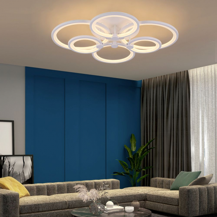 EVL305-DL75L046 LUSTRA LED CERCURI 100W CU 6 BRATE 3 CULORI+IR 830mm x 140mm [3]