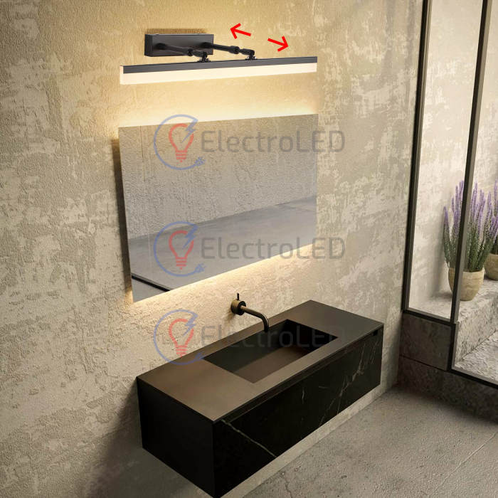 Aplica LED baie Cara 36W, negru, 3 faze de lumina [4]