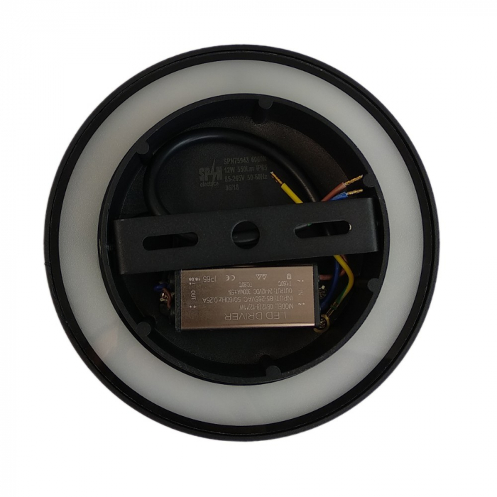 EVL368-SPN75941 Aplica LED Perete Biscuit fi150, 12W 3000K, lumina calda, cu protectie IP65 [2]