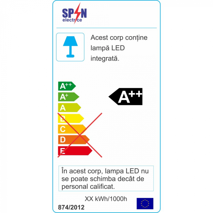EVL372-SPN75947 Aplica LED Perete Mouse (5W+5W) 184x110mm, 10W, 3000K, lumina calda, cu protectie IP65 [5]