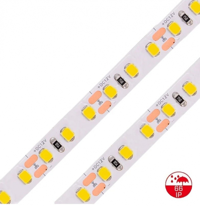 Banda LED • 120 LED / m • 12V • 16W • 3000K • IP66 • 1500lm • 8mm [1]