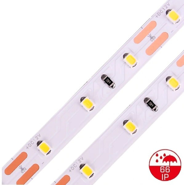 Banda LED • 60LED / m • 12V • 4.8W • 3000K • IP66 • 475lm • 8mm [1]