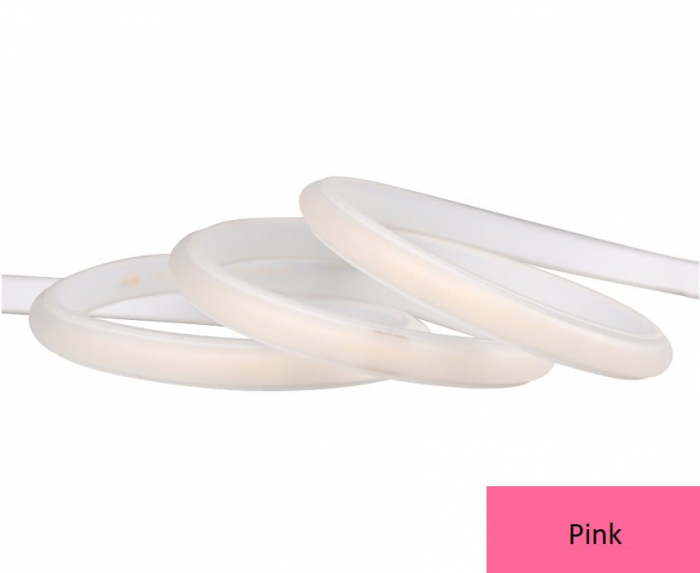 Banda LED COB 288LED/M • 220V • 9W • Roz • IP67 • 600lm • 10mm [1]