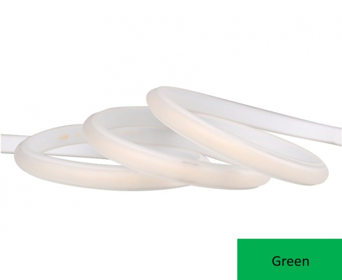 Banda LED COB 288LED/M • 220V • 9W • Verde • IP67 • 600lm • 10mm [1]